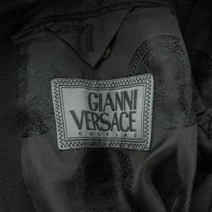 GIANNI VERSACE ヴィンテージ チェスターコート カシミア100% 50 ブラック