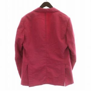 ETRO テーラードジャケット ブレザー コットン シルク混 2B 背抜き サイドベンツ 52 XL ピンク /MW