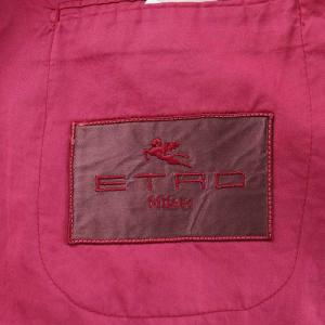 ETRO テーラードジャケット ブレザー コットン シルク混 2B 背抜き サイドベンツ 52 XL ピンク /MW