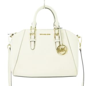 シアラ ハンドバッグ ショルダーバッグ 2way PVC レザー ロゴ 白 オフホワイト /AH7 GY17