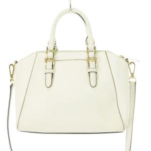 MICHAEL KORS シアラ ハンドバッグ ショルダーバッグ 2way PVC レザー ロゴ 白 オフホワイト /AH7 GY17