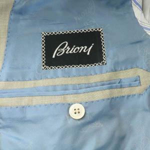 BRIONI PALATINO テーラードジャケット ブレザー 3B 背抜き サイドベンツ ウール 50 L ベージュ