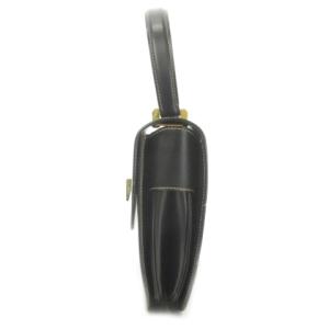 a.testoni ハンドバッグ ワンハンドル レザー ゴールド金具 ロゴ 黒 ブラック /MN8 GY17