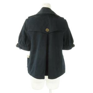 BURBERRY BLUE LABEL ジャケット ショートトレンチ ダブルボタン 半袖 36 S 紺 ネイビー /AO15 GY18