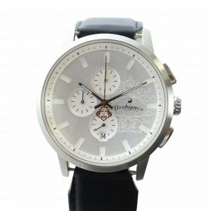 Orobianco 腕時計 ウォッチ クォーツ カレンダー付き クロノグラフ 白文字盤 シルバー色 黒 ブラック OR-0014