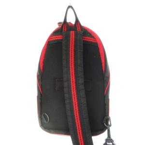 CASTELBAJAC ボディバッグ ショルダーバッグ ナイロン クッション ロゴ プリント 黒 ブラック 赤 レッド /CK5