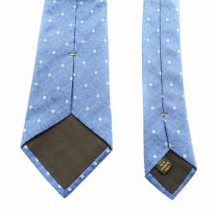 LOUIS VUITTON モノグラム レギュラータイ ネクタイ 総柄 ロゴ シルク 絹 青 ブルー /AN22 OH GY18 MT