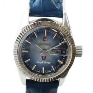 パープルホース Purple Horse 腕時計 ウォッチ 自動巻き 青文字盤 デイト カレンダー付き