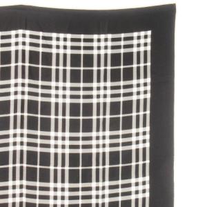 BURBERRY LONDON スカーフ シルク 絹 スクエア ロゴ チェック 総柄 黒 ブラック 白 ホワイト /AH12 GY18
