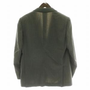 BRIONI NOMENTANO テーラードジャケット 3B 総裏地 サイドベンツ 裏地ロゴ柄 ストライプ 50 L