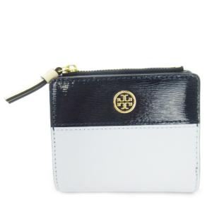 ロビンソン カラーブロック ミニ ウォレット 二つ折り 財布 小銭入れあり 配色 青 ブルー /CK28