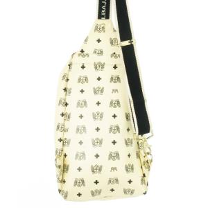 CASTELBAJAC ボディバッグ ショルダーバッグ PVC ロゴ 総柄 白 アイボリー /CK4 GY18