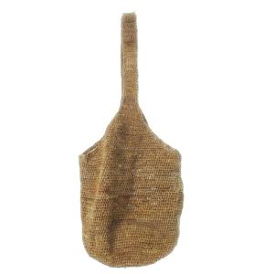 HELEN KAMINSKI ラフィア ハンドバッグ ワンショルダー 編み上げ ラウンド底 透け感 天然素材 茶 ブラウン /CK7