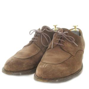 HIROKAWA ビジネスシューズ Uチップ スエード レースアップ 外羽根 25cm 茶 ブラウン /MN11