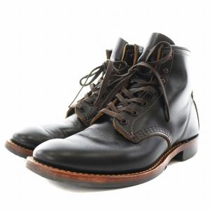 RED WING ベックマン フラットボックス ショートブーツ UK6 ブラック