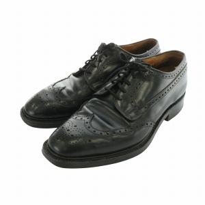 ビジネスシューズ ウィングチップ メダリオン パンチング レザー 黒 ブラック 26cm GY11 /MQ