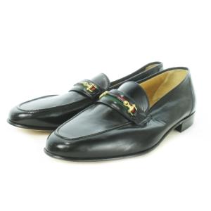 ビジネスシューズ ローファー レザー ゴールド金具 9.5 27.5cm 黒 ブラック /AO2 GY18