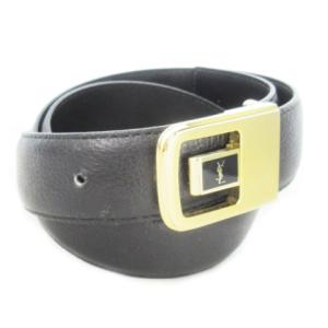 ベルト レザー 牛革 シボ革 ロゴバックル 黒 ブラック /CK18 GY18