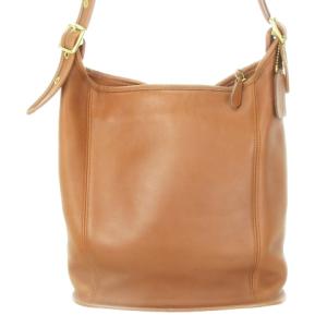 オールドコーチ ヴィンテージ ワンショルダーバッグ レザー ロゴチャーム 茶 ブラウン K9P-9060