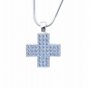 スワロフスキー　ダンシングクリスタルネックレス　スタッドピアスセット　ブルー SWAROVSKI スワロフスキー スパークリングダンス Sparkling