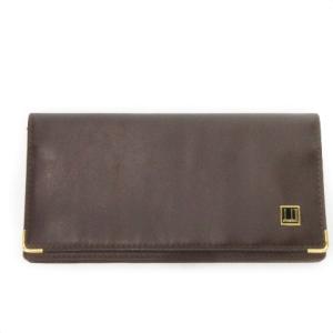 二つ折り 財布 レザー ロゴ 金具 黒 ブラック ゴールドカラー