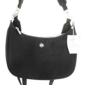 アジャスタブル ミニショルダーバッグ ホーボー ナイロン ロゴ 黒 ブラック LW9FFZS /AH5