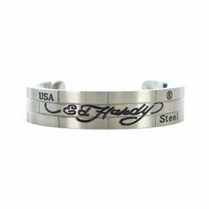 Ed Hardy クリスチャンオードジェー バングル アクセサリー ブレスレット ロゴ シルバー色 GY18 /MQ