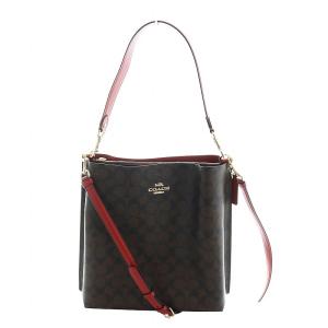 モリー バケット バッグ シグネチャー キャンバス ショルダーバッグ トートバッグ 2WAY ロゴ 茶