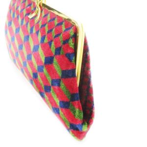 ROBERTA DI CAMERINO ヴィンテージ モケット クラッチバッグ レッド