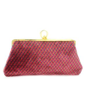 ROBERTA DI CAMERINO ヴィンテージ モケット クラッチバッグ レッド