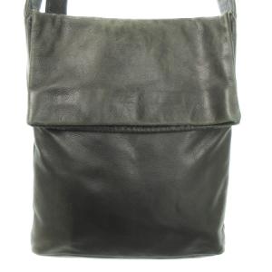 ショルダーバッグ レザー シボ 型押し 黒 ブラック /MN14 GY11