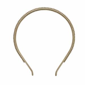 カチューシャ ヘアアクセサリー スエード ビジュー ラインストーン 