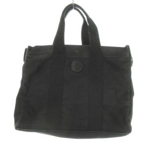ハンドバッグ 2way ショルダーバッグ キャンバス ロゴ 黒 ブラック /MN11 GY18