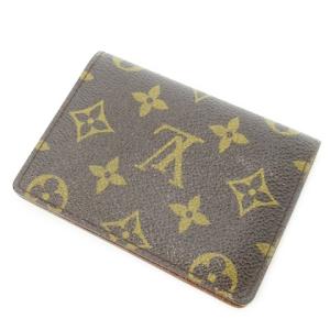 LOUIS VUITTON モノグラム ポルト2カルト ヴェルティカル パスケース 定期入れ カードケース M60533 茶 ブラウン