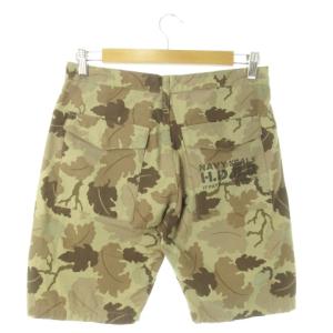 THE FLAT HEAD HARD BIRD MILITARY SHORT PANTS ショートパンツ カモフラ 迷彩柄 31 緑