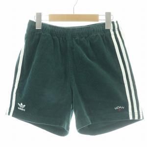 ノア NOAH ショートパンツ コーデュロイ ロゴ スリーストライプ ウエストゴム 裏地 メッシュ XS