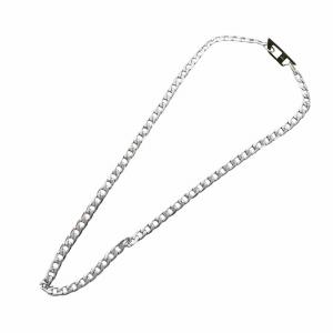 DIESEL コレクションD ネックレス アクセサリー 喜平チェーン Dロゴ ステンレス 箱付き シルバー色 GY18