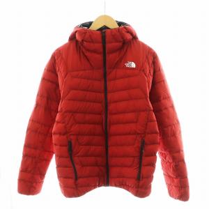 サンダーフーディ Thunder Hoodie ダウンジャケット フード ロゴ アウター L 赤 レッド