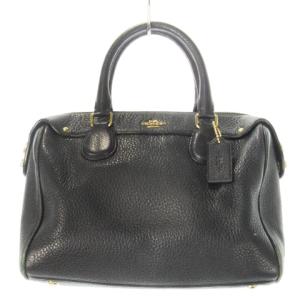 ハンドバッグ 2way ショルダーバッグ レザー シボ革 ロゴ 黒 ブラック F36677 /CK14