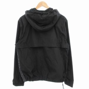 COACH シグネチャー フル ジップ ウインドブレーカー ジャケット フーデット メッシュ M 黒 ブラック CV310