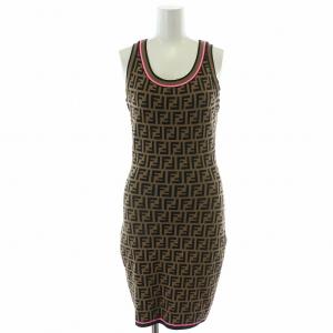 ニット ワンピース ズッカ FF 36 ブラウン