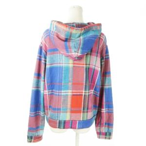 POLO RALPH LAUREN パーカー スウェット プルオーバー チェック ロゴ刺繍 裏毛 L ピンク /AO13 GY18