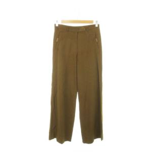 パンツ スラックス ストレート 薄手 40 L 茶 ブラウン /AH10 GY18