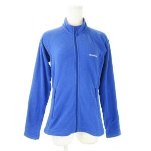 シャミース インナージャケット フリースジャケット ジップアップ ストレッチ ロゴ アウトドア L 青