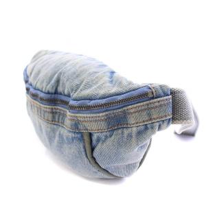 DIESEL ボディバッグ デニム ヴィンテージ加工 ウォッシュ加工 ロゴ 水色 ライトブルー /BB GY18 MT