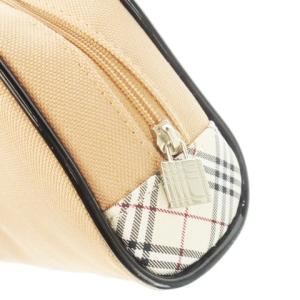 BURBERRY ポーチ キャンバス ノバチェック ベージュ