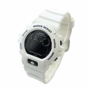 CASIO G-SHOCK ミニ mini 腕時計 ウォッチ クォーツ カレンダー付き デジタル ロゴ 黒文字盤 白 ホワイト GMN-691