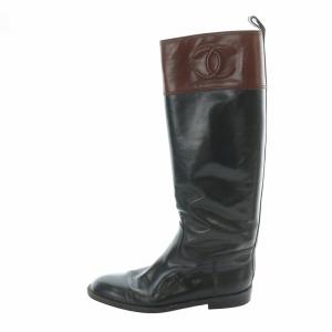 ロングブーツ ココマーク 36 ブラック ブラウン