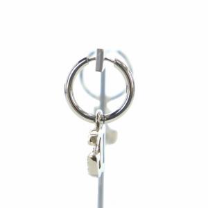 DOLCE&GABBANA リングピアス アクセサリー 両耳用 ロゴ ラインストーン シルバー色 GY18 /MQ