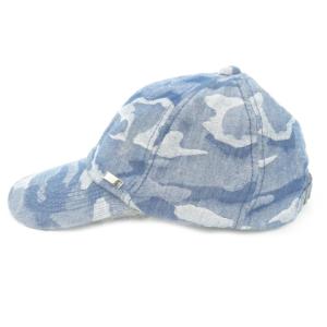 TAKEO KIKUCHI 帽子 キャップ 野球帽 BBキャップ コットン カモフラ 迷彩柄 ロゴ 紺 ネイビー /AO11 GY17